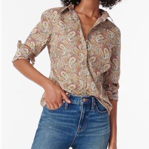J.Crew Slim Perfect Shirt In Liberty Lee Manor Paisley Size 2
